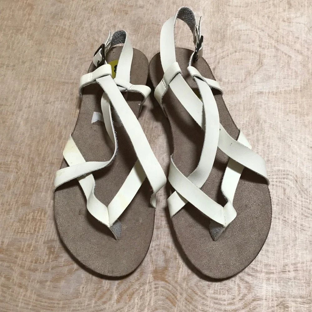 Esprit Liv Strap Sandals Ivory Size 8
